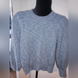 Time and Tru Heather Blue Crewneck Sweater Hint Of Sparkle Small